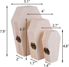 img 3 attached to 🧛 Vencer Set of 6 DIY Unfinished Wood Funeral Coffins – Perfect for Halloween Parties, Small Pet Burials, VTO-003