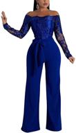 👗 stylish aro lora shoulder jumpsuit - embroidered women's clothing logo