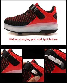 img 3 attached to Ylllu 8099Dan White Boys' Sneakers: Rechargeable Charging Shoes for Ultimate Style and Function