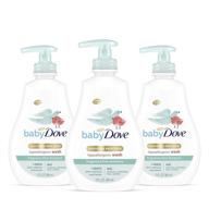 👶 baby dove tip to toe baby body wash: gentle and effective for sensitive skin - fragrance-free, hypoallergenic, moisturizing - 13 oz, 3 pack logo