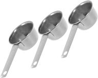 🥄 3pc stainless steel alazco coffee measuring scoop 1/8 cup - versatile kitchen tool for baking, cooking, and measuring spices, herbs, salt, sugar, flour, cocoa, protein powder, and keto cream logo