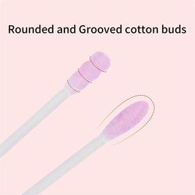 img 2 attached to 🌿 Eco-Friendly Biodegradable Paper Stem Cotton Buds: 200 Pcs Cotton Swabs for Makeup, Ear Cleaning, Wound Care - Double Head Cosmetic Tool