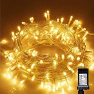 🎄 enhance your holiday decor with 75 feet of connectable led christmas lights: 200 twinkle fairy lights, timer, 8 modes, indoor/outdoor use – warm white логотип