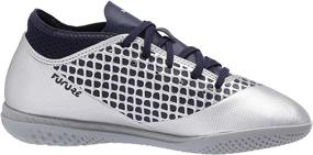 img 2 attached to 👟 PUMA Unisex Future Soccer Shoes in Silver Peacoat Girls' Style