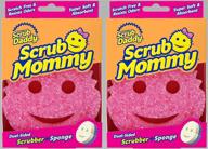 🧽 scrub mommy dual sided sponge and scrubber: the ultimate scratch-free solution for dishes and home cleaning - soft in warm water, firm in cold, odor resistant, deep cleaning, multi surface - dishwasher safe 2ct logo