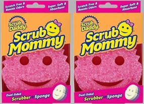 img 4 attached to 🧽 Scrub Mommy Dual Sided Sponge and Scrubber: The Ultimate Scratch-Free Solution for Dishes and Home Cleaning - Soft in Warm Water, Firm in Cold, Odor Resistant, Deep Cleaning, Multi Surface - Dishwasher Safe 2ct