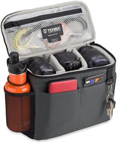 img 2 attached to Вставка для камеры Tenba BYOB 10 - серый/черный (636-223): универсальная мягкая оболочка для хранения в сумке с регулируемыми отсеками