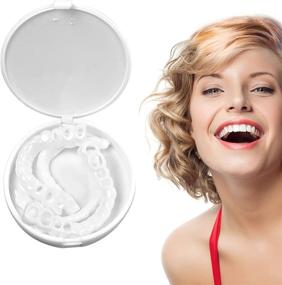 img 4 attached to 😁 Faux Teeth: Snap-On Veneers for Men & Women to Perfect Your Smile