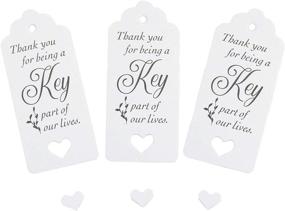 img 2 attached to 🔑 Vintage Key Bottle Openers - Set of 50; Wedding Favor Souvenir Gift for Guests incl. Escort Card, Thank You Tag, Pillow Box, and Satin Ribbon (Gold)