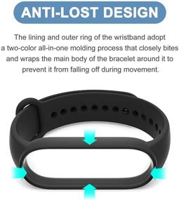 img 2 attached to 📱 Превосходный комплект из 20 совместимых ремешков для замены на Xiaomi Mi Band 6, Mi Band 5, Amazfit Band 5 - Силиконовые браслеты в 16 ярких цветах с включенными 4 защитными пленками для экрана