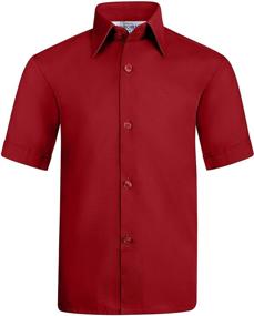 img 2 attached to 👕 Affordable Boys' Short Sleeve Dress Shirt - Top-Quality Boys' Clothing & Shirts