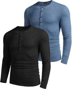 img 3 attached to Рубашки COOFANDY Henley Lightweight Fashion