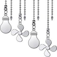 💡 enhance your ceiling fan with dotlite 4pcs silver pull chain set - stylish pendant extension for lighting & fan control! логотип