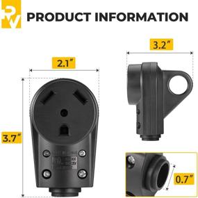 img 3 attached to 🔌 BougeRV 30 AMP RV Receptacle Plug Adapter with Handle: Enhanced Electrical Connectivity for Female Plug