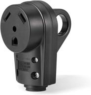 🔌 bougerv 30 amp rv receptacle plug adapter with handle: enhanced electrical connectivity for female plug logo