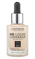 catrice hd liquid coverage foundation: high & natural coverage, vegan & cruelty-free (010 light beige) logo