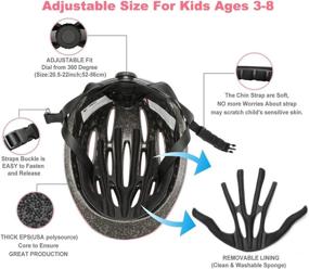 img 2 attached to 🚲 KAMUGO Bike Helmet Kids Toddler: Adjustable Helmet for Ages 3-8 Years, Multi-Sport Safety Gear for Cycling, Skateboarding, Scooting