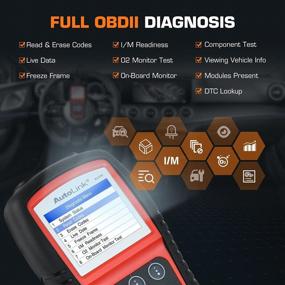 img 1 attached to 🚗 Autel AutoLink AL619 OBD2 Сканер: Автомобильный диагностический инструмент с сканированием ABS SRS-подушки безопасности, проверкой загорания диагностического индикатора двигателя, просмотром живых данных и замораживанием кадровых данных.