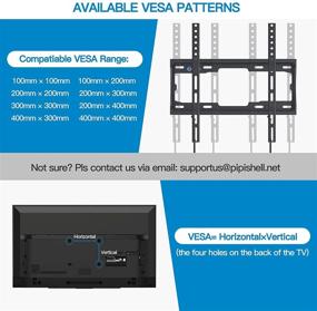 img 1 attached to 📺 Pipishell Fixed TV Wall Mount Bracket: Low Profile for 23-55 Inch TVs, Space Saving Ultra Slim Design, VESA 400x400mm, Max 99 lbs