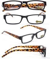 👓 luff 4pack anti-blue-light reading glasses: fashionable hd eyewear to reduce eyestrain in men and women logo