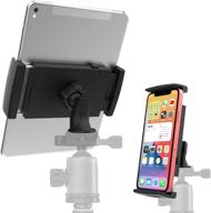 📱 360 degrees rotation adjustable tablet tripod mount phone holder for ipad air mini iphone - universal tripod adapter clamp stand attachment for vlogging and video recording logo