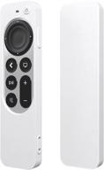 📱 lywhl silicone case for apple tv 4k 2021 remote control - full body protective cover for siri remote 2nd gen - shockproof & silky-soft - white logo