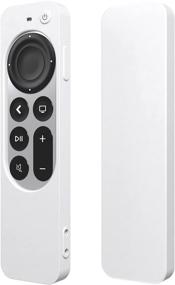 img 4 attached to 📱 LYWHL Silicone Case for Apple TV 4K 2021 Remote Control - Full Body Protective Cover for Siri Remote 2nd Gen - Shockproof & Silky-Soft - White