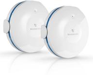 wasserstein wifi water leak sensor: smart home protection against water damages - 2-pack, white logo