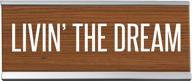 🌟 livin dream desk sign brown: enhance your workspace with style and inspiration logo