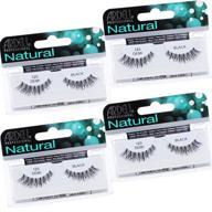 💃 ardell natural lashes false eyelashes 120 black (4 pack): enhanced eye glamour in one purchase! logo
