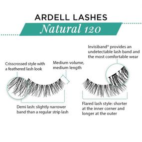 img 1 attached to 💃 Ardell Natural Lashes False Eyelashes 120 Black (4 pack): Enhanced Eye Glamour in One Purchase!