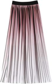 img 4 attached to 👗 Sweetbei J Women's High Waist Pleated Chiffon A-Line Midi Skirt - Enhancing SEO