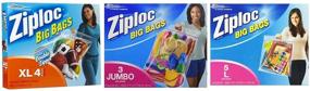 img 3 attached to Ziploc 3 Jumbo Big Bags, 4 Extra-Large Big Bags, 5 Large Big Bags