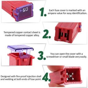 img 1 attached to 15 pc Automotive LOW PROFILE JCASE Box Shaped Fuse Kit for Ford, Chevy/GM, Nissan, and Toyota Pickup Trucks, Cars and SUVs: Ultimate Fuse Solution for Low-profile Vehicle Models