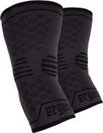 🔘 ergodyne 16594 proflex 651 elbow compression sleeve - brace support for men and women, black, size large логотип