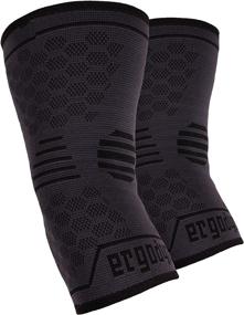 img 4 attached to 🔘 Ergodyne 16594 ProFlex 651 Elbow Compression Sleeve - Brace Support for Men and Women, Black, Size Large