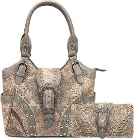 img 1 attached to 👜 Women's Leather Conceal Totes: Justin West Clydesdale Handbags & Wallets