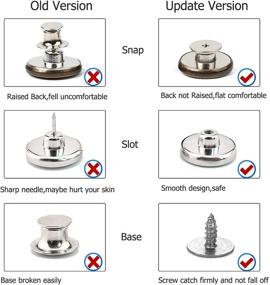 img 2 attached to Instant No Sew Jeans Buttons Replacement Kit with 17MM Tool - Upgrade Your Pants in Minutes!