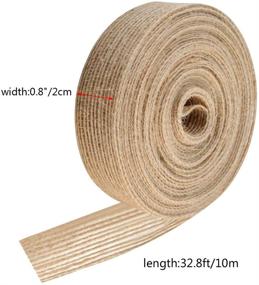 img 3 attached to 🎀 Set of 6 Rolls of Natural Burlap Fabric Ribbons - Ideal for Wedding DIY Crafts, Decorative Burlap Fabric, Gift Wrapping, Home Decor - Each Roll Measures 0.8 inch Width and 32.8 Feet Length