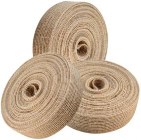 img 1 attached to 🎀 Set of 6 Rolls of Natural Burlap Fabric Ribbons - Ideal for Wedding DIY Crafts, Decorative Burlap Fabric, Gift Wrapping, Home Decor - Each Roll Measures 0.8 inch Width and 32.8 Feet Length