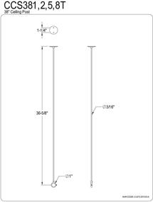 img 1 attached to 🚿 38-Inch Ceiling Mount Kingston Brass CCS385T