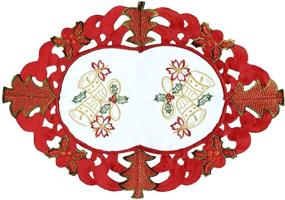 img 2 attached to 🎄 Grelucgo Christmas Holiday Embroidered Place Mats