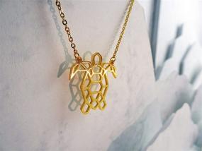 img 2 attached to 📿 Geometric Necklace for Girls - Menagerie Origami Jewelry, Necklaces & Pendants