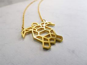 img 3 attached to 📿 Geometric Necklace for Girls - Menagerie Origami Jewelry, Necklaces & Pendants