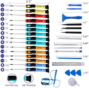 img 2 attached to 🔧 High-Performance Repair Tools Kit: Precision Screwdriver Set, Pry Open DIY Computer Repair Tool Kits for Phones, Computers, PC, Tablets, Pads, iPad Pro, and Watch
