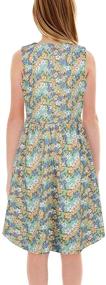 img 3 attached to GORLYA Cute Girl's Summer Casual Party A-line Midi Tank Dress: Perfect for 4-14T Kids with Pockets