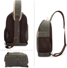 img 1 attached to 📷 Водоотталкивающая камерная сумка S-ZONE: идеальный чехол-ранец для DSLR-камер, объективов и рюкзак для фотоаппарата на грудь для Canon/Nikon/Sony.