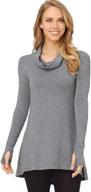 👚 cuddl duds women's softwear long sleeve cowl tunic with stretch logo