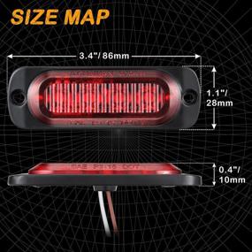 img 2 attached to Pack Of 4 Aluminum Housing Red LED Trailer Clearance Marker Light