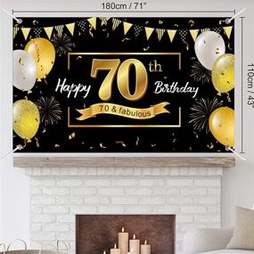 img 3 attached to 🎉 70th Birthday Decoration Backdrop: Celebrate 70 Years with a Cheers to Happiness for Men, Women, and Anniversaries